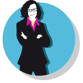 Illustration die webagentin - Silke Buttgereit im Agentinnen-Look